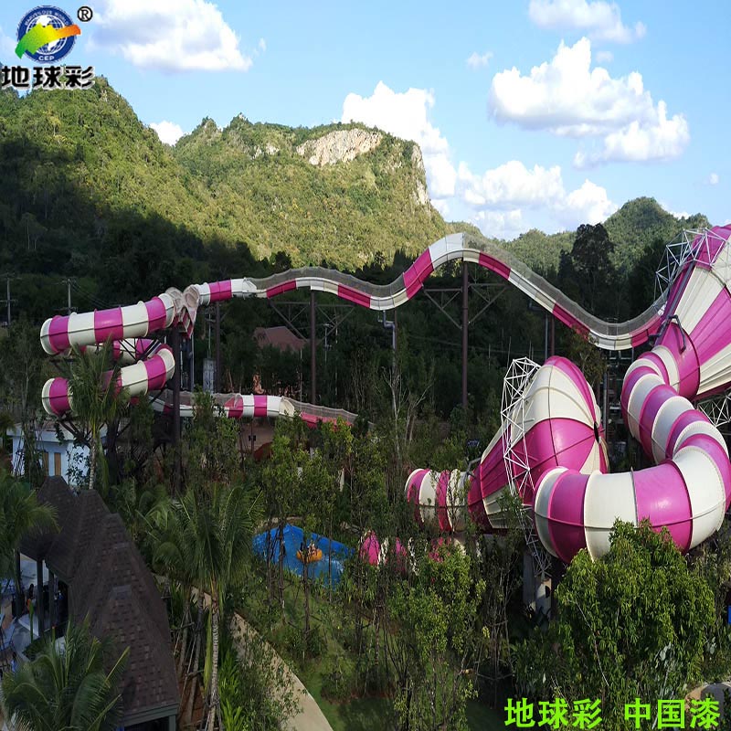 天溢涂料防腐專用氟碳漆用于愛琴海水上樂園刷新噴涂